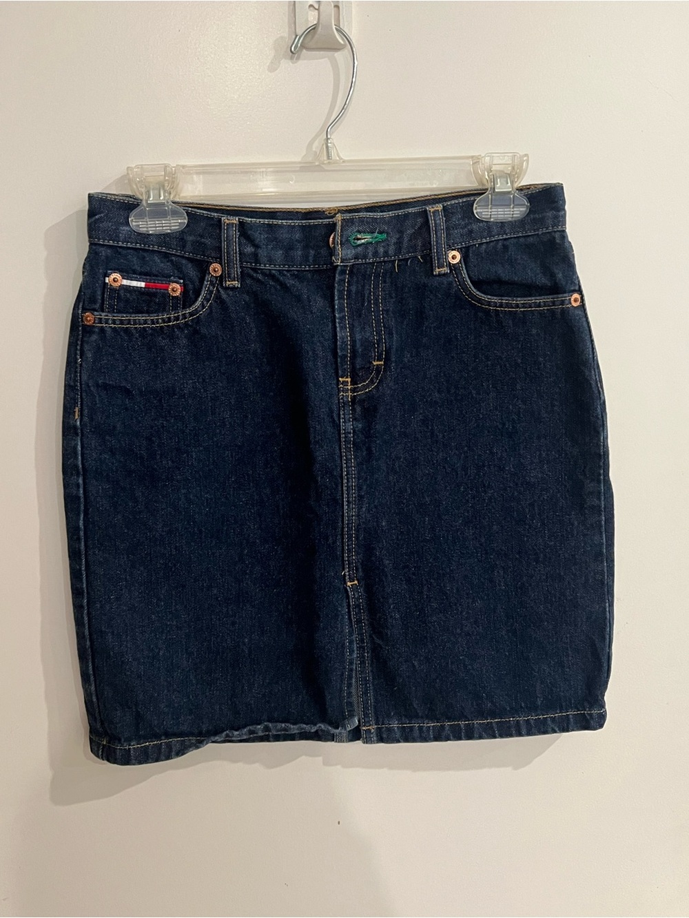 Tommy Hilfiger Dark Blue High Waisted Denim Skirt
